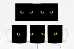 Cats Eyes Mug Wraps 10 Colours PNG & JPG Product Image 11