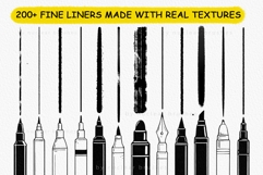 300 Fine Line Brushes For Procreate, Micron Line Art Brushes Product Image 5