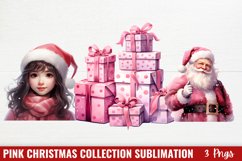Pink Christmas Collection Sublimation, Pink Christmas PNG Product Image 1