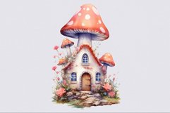Mushroom fairy house clipart, Fairy house clipart, Mushroom Product Image 2