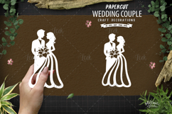 Wedding Couple Silhouette Papercraft Product Image 1