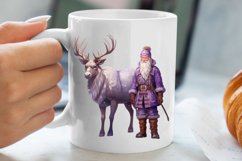 Christmas Purple Santa Claus Sublimation, Christmas PNG Product Image 5