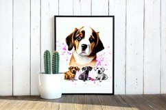 Cute Puppies Watercolor PNG Sublimation - 8 Designs Product Image 7