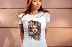 Floral Boho Girls Clipart Sublimation Product Image 5