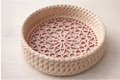 Macrame basket base 10 inch 26 cm digital file crafting temp Product Image 5