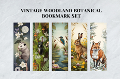 Vintage Woodland Botanical Bookmark Set,Cottagecore Mushroom Product Image 5