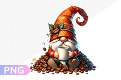 Coffee Gnome Sublimation - Clipart PNG Design Product Image 1