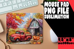 Classic Pickup Autumn Mouse Pad Design Print PNG Product Image 1