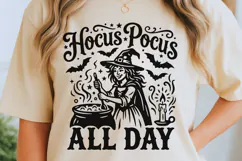 Hocus Pocus All Day Svg, Halloween Witch Svg, Funny Svg. Product Image 6