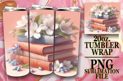 ENCHANTING ADVENTURES 20oz TUMBLER WRAP, Book and flower Product Image 1
