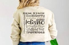 State of Idaho Cut File| Square Typography Product Image 3