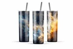 Glitter tumbler wrap Skinny tumbler sublimation designs PNG Product Image 5
