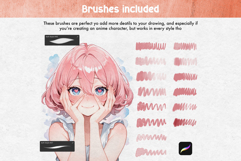 100 Anime Soft Style Brushes Procreate Product Image 5