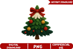 Chunky Yarn Christmas Tree Sublimation, Christmas Png Product Image 5