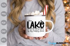 The Lake is my Happy Place SVG Design / Summer Quote SVG Product Image 3