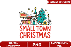 Small Town Christmas Sublimation, Christmas Png Product Image 5