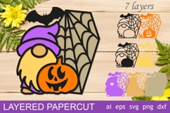 3d layered Halloween decor svg, Halloween laser cut Product Image 2