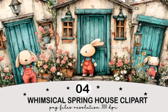 Whimsical Spring House Clipart Spring House Png Product Image 1