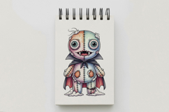 Vampire Doll Stitched Cape Halloween Voodoo PNG Product Image 5