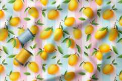 Colourful Macarons and Berries Seamless Patterns, Summer PNG Product Image 4