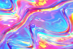Vibrant Holographic Liquid Waves Background Product Image 1
