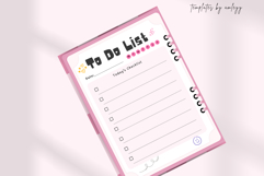 Cute Kawaii To-Do List Planner Editable Canva Template Product Image 5