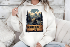 Motorcycle Life PNG, Vintage Biker Mountain Sublimation Product Image 5