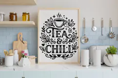 Tea And Chill Svg, Tea Lover Svg, Tea Time Svg, Tea Cup Svg. Product Image 6