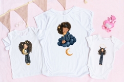 Whimsical Celestial Dreamer Girl Clipart Product Image 5