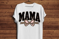 Leopard Bow Mama Sublimation Design Product Image 4