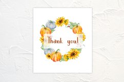 Watercolor Pumpkin Clipart, Autumn Pumpkins composition Product Image 4
