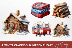 Winter Camping Sublimation Clipart Png Product Image 1