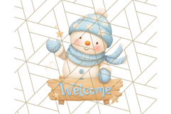 Pastel Snowman Clipart PNG, Cute Soft Winter Graphics Product Image 5