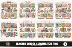 Teacher School Sublimation Png Bundle Product Image 1