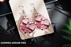Valentines Day Teardrop Sublimation- Valentines Day Earring Product Image 1