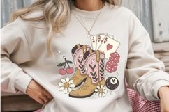 Western Cowgirl Valentine PNG | Pink Cowgirl Boots with Card Product Image 2