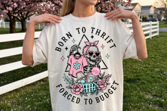 Thrifting Skeleton PNG, Funny Thrift Store Lover Retro Product Image 5