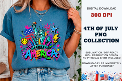 America Graffiti Liberty PNG | Colorful Patriotic DTF Product Image 6