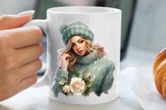 Cozy Green christmas Clipart Sublimation, Christmas PNG Product Image 5