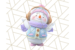 Adorable Snowman Character PNG Clipart Product Image 5