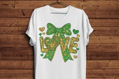 LOVE Valentine Glitter Bow Sublimation PNG Product Image 4