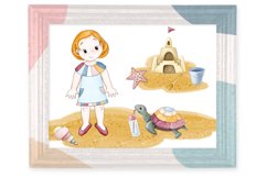 Lovely little girl on the beach. Constructor - 16PNG Product Image 5