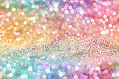 Colorful background with pastel glitter and bokeh lights Product Image 1