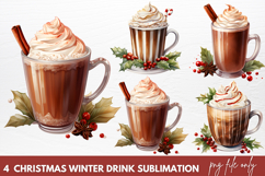 Christmas Winter Drink Clipart Sublimation Product Image 1