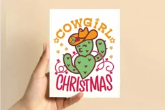 Cowgirl Christmas Cut file for Cricut Cute Cactus Christmas Product Image 4