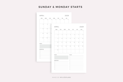 2029 Monthly Planner, Printable, A4/Letter Size Product Image 4