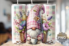 Easter Day Gnome Tumbler Sublimation - 20 Oz Skinny Tumbler Product Image 1