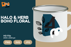 Halo &amp; Herb Boho Floral Monogram Product Image 1