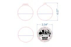 Winter Hiking Sport Medal SVG laser cut files for Glowforge Product Image 4