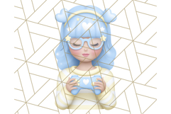 Pastel Gamer Girl Clipart PNG, Kawaii Gaming Elements Product Image 5